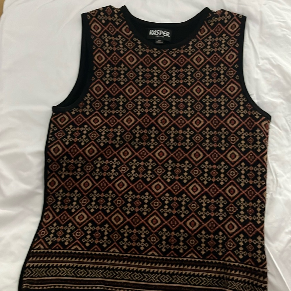 Multi color top.